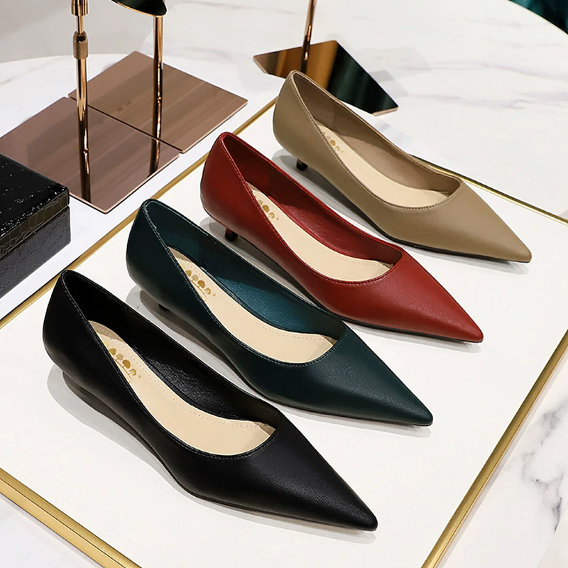 Fashion Pointed Toe Mid Heeled - Shoe Tree 评论和价格